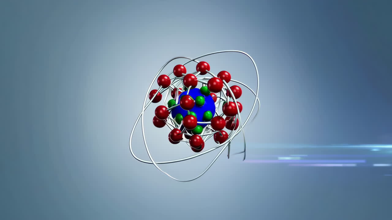 3D Render of an Abstract Atomic or Molecular Structure
