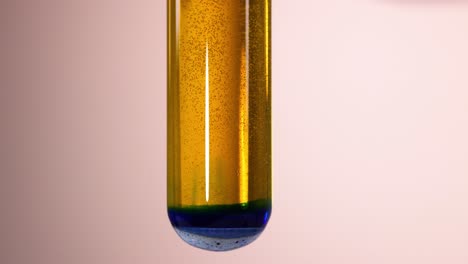 experimento de azul de bromotimol que muestra la transición de color
