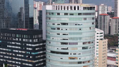 drone close-up of buildings in the santa fe area, ​​mexico city