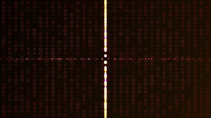 Abstract Digital Background with Glowing Pulsing Circles