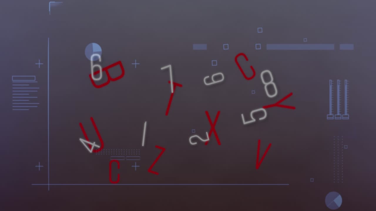 Animation of text with globe and network of connections