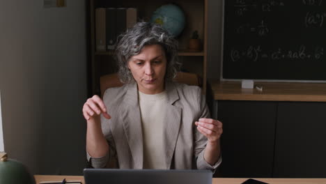 Teacher Giving Online Math Lesson
