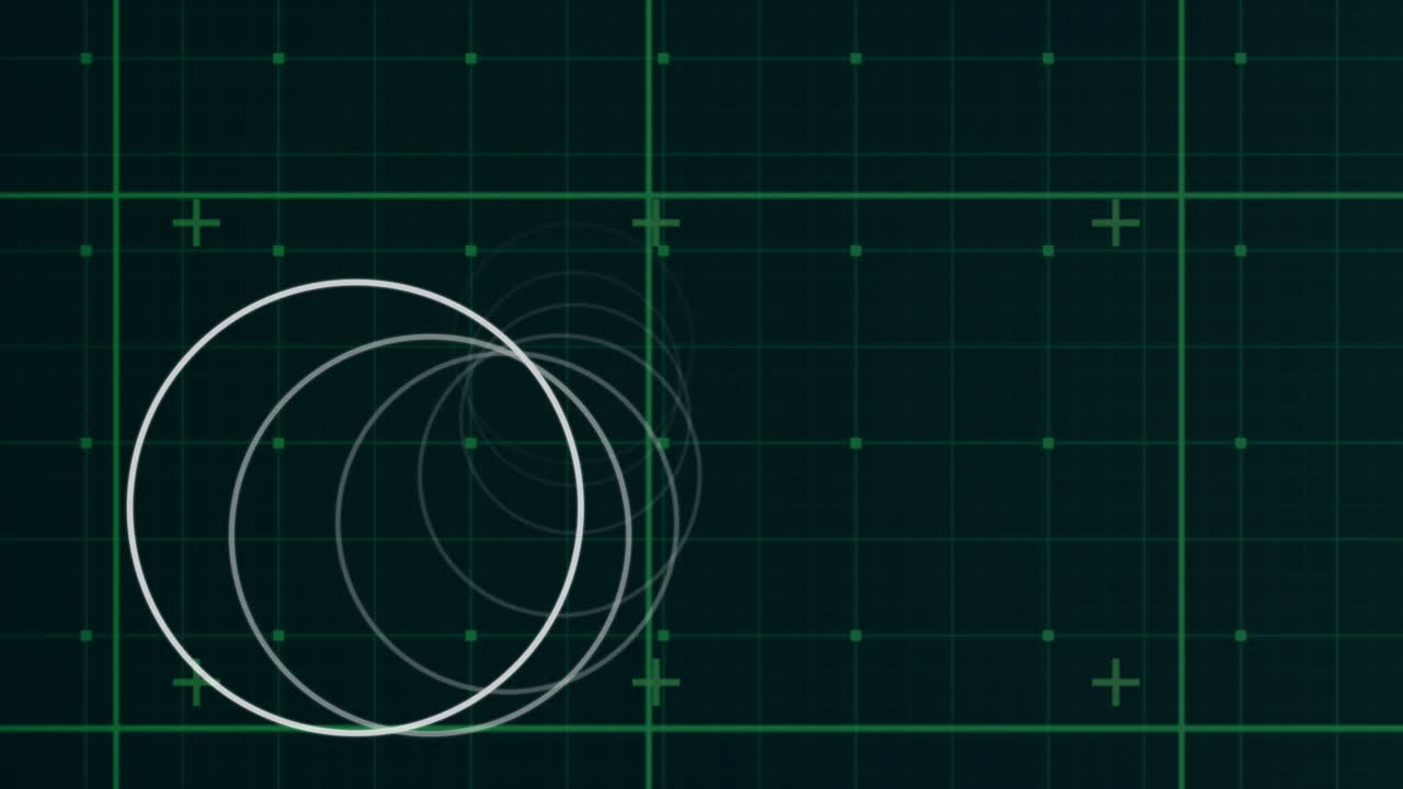 모양 위에 움직이는 원의 애니메이션