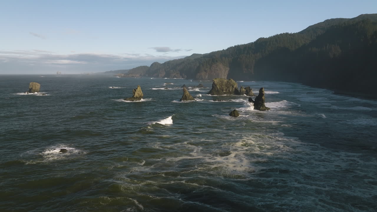 Dramatic Aerial View of the Oregon Coast