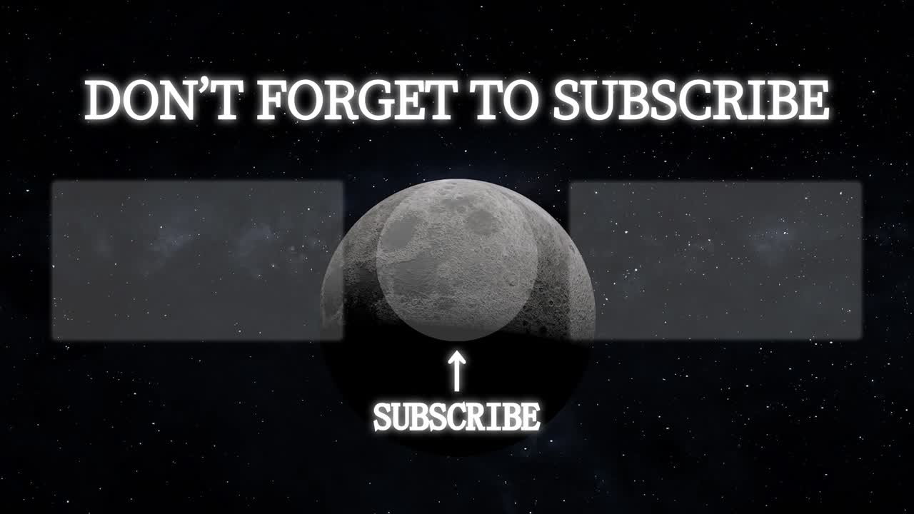 달의 공간 끝 카드 끝 화면 모션 그래픽