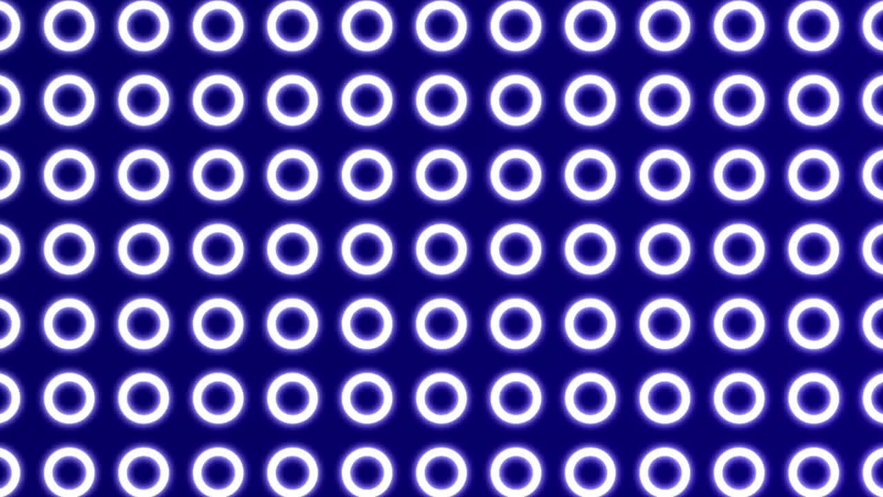 Abstract Geometric Looping Animated Background with Circle Symbols - Blue and White
