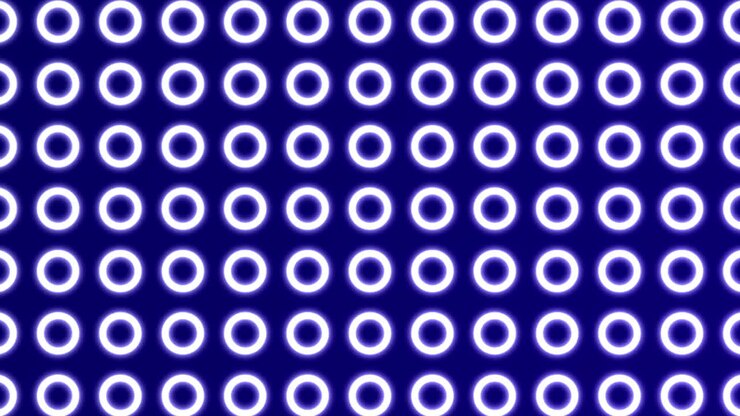 Abstract Geometric Looping Animated Background with Circle Symbols - Blue and White