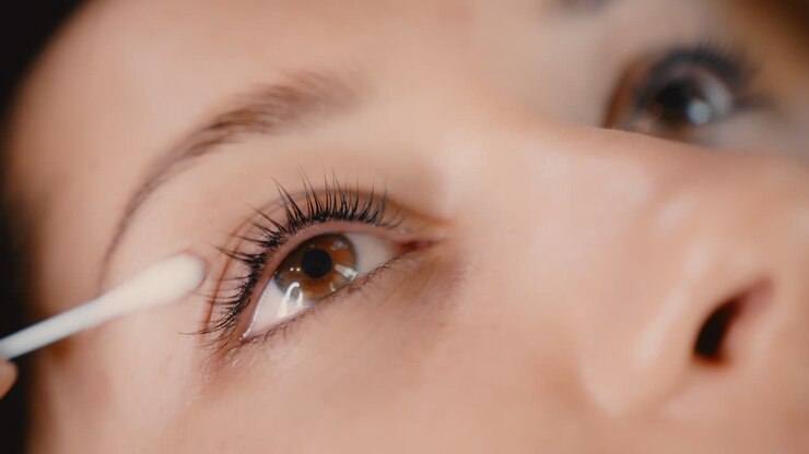 Woman's Eye with Eyelash Extensions