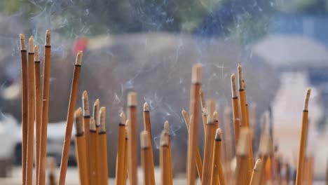 burning incense sticks