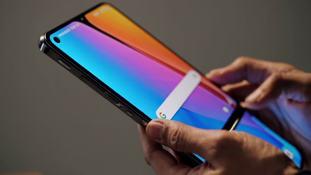 Person Holding a Foldable Smartphone