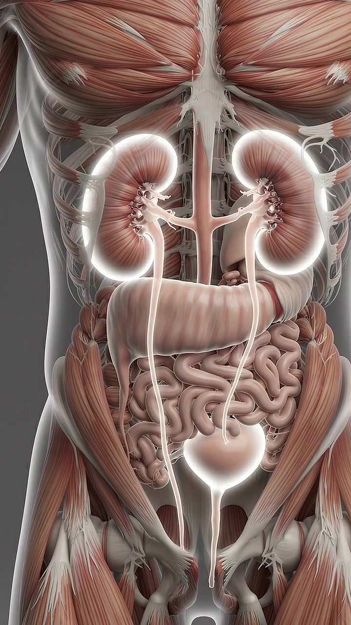 3D Medical Animation of Human Urinary System and Anatomy