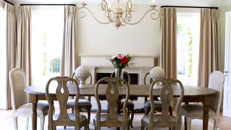 interior of living room with dining table