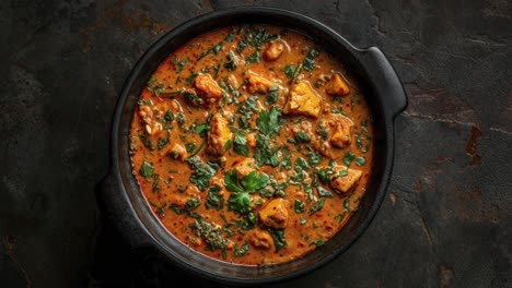 delicious chicken curry in a bowl