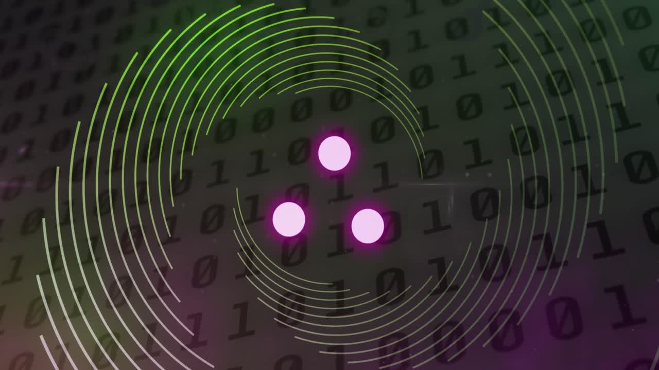 Animation of loading ring over binary coding