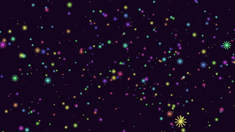 Colorful-star-pattern-on-black-background