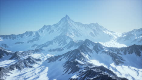 Snow-covered-beautiful-mountain-peaks