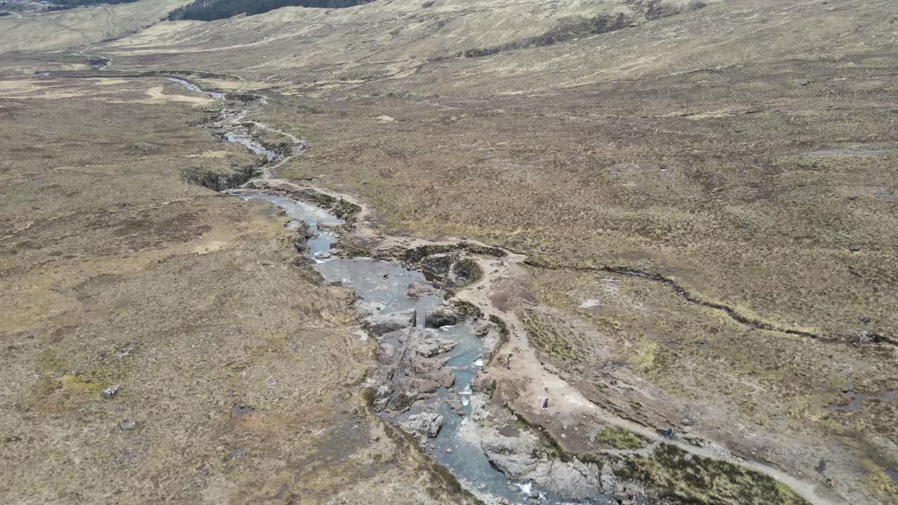 Vista aérea das Fairy Pools.