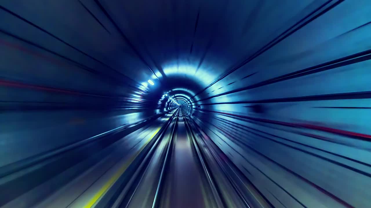 túnel de metro de 4 km de velocidad rápida