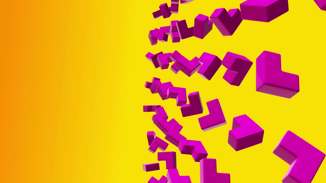 formas geométricas abstractas esquinas cubos girar. animación de bucle generada por computadora. fondo moderno, diseño de movimiento sin costuras para cartel