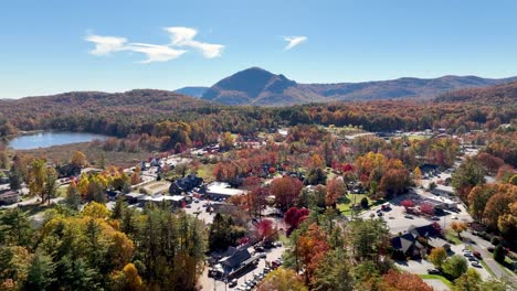 aerial push in over cashiers nc, north carolina