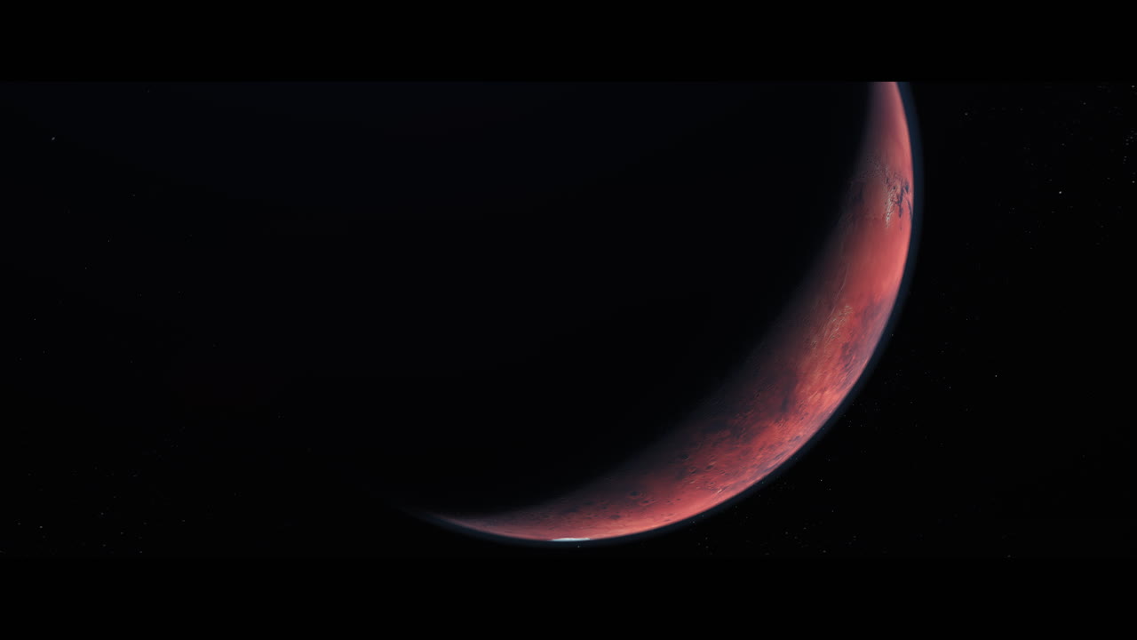 Planet Mars viewed from space