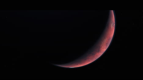 planet mars viewed from space