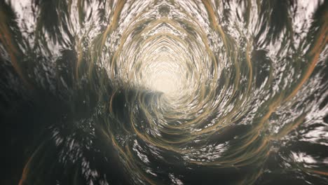 vj seamless loop inside the hole of water vortex