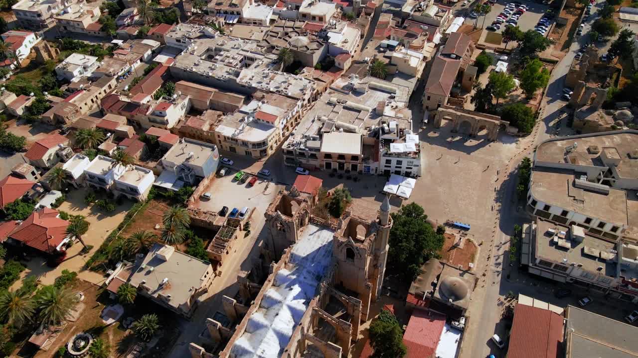 Moschea Lala Mustafa Pasha, che è un'antica cattedrale a Famagosta, Cipro del Nord