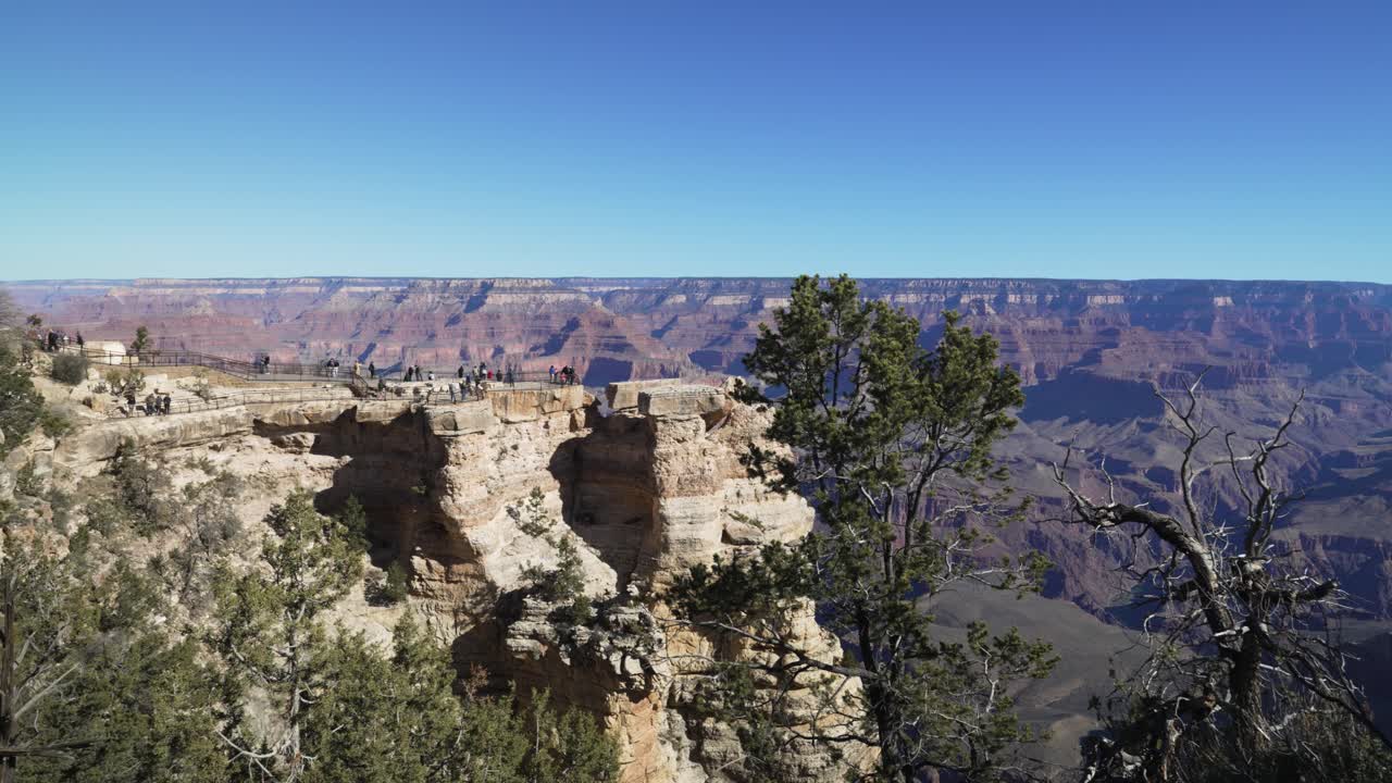 Overlooking grand canyon, USA, panoramic view