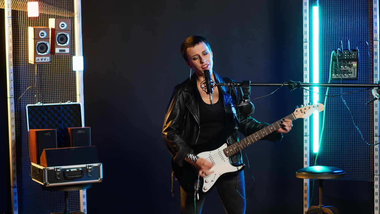 Female Musician Performing Live