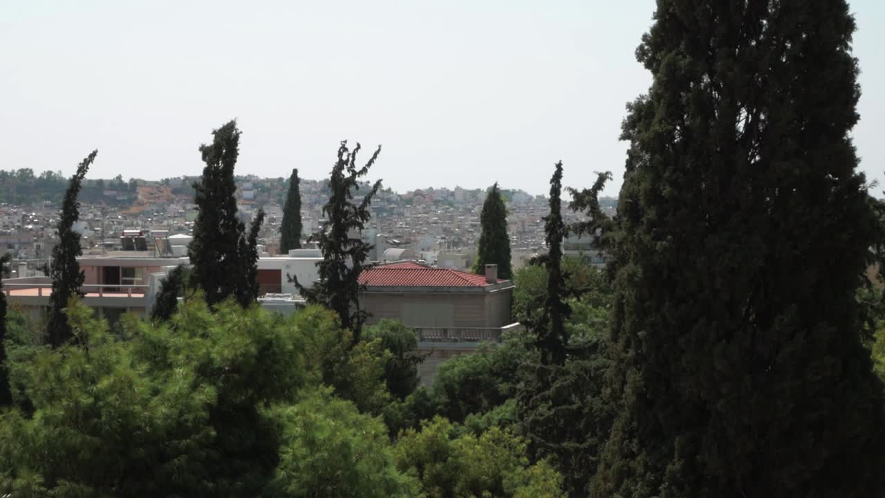 la vista panorámica de atenas, la capital de grecia