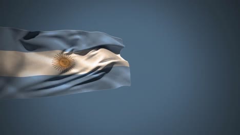 la bandera nacional argentina agitando