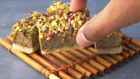 deliciosas barras de pistacho