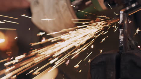 metal grinding with sparks