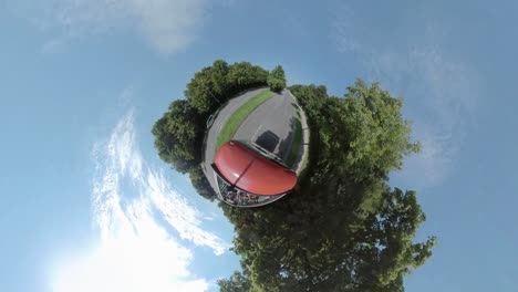 little planet format of munich in germany