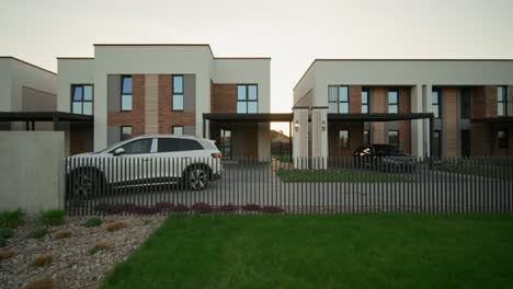 modern townhouses with car parking