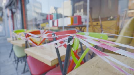 outdoor cafe seating closed due to pandemic restrictions