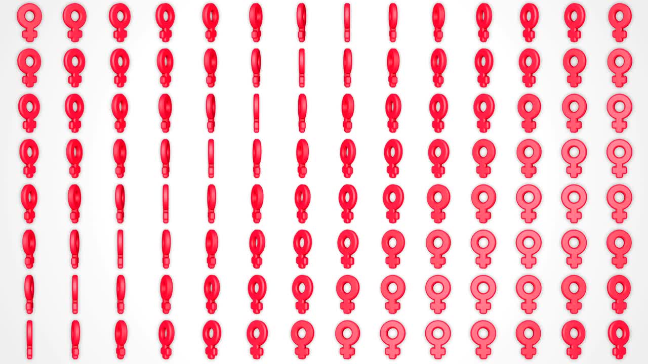 베네라 성별 여성 여성 배경 회전 상징