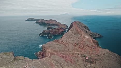 madeira, islands, cliffs, hiking paths, coast, pr8, aerial, droneshot