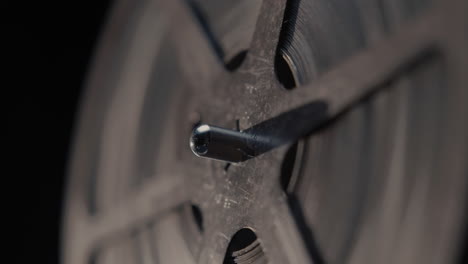 close-up of a film reel