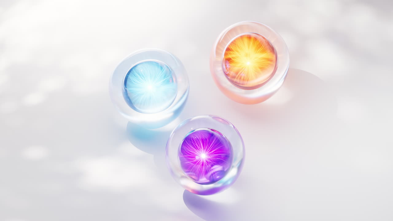 Transparent cosmetics bubbles background, 3d rendering.