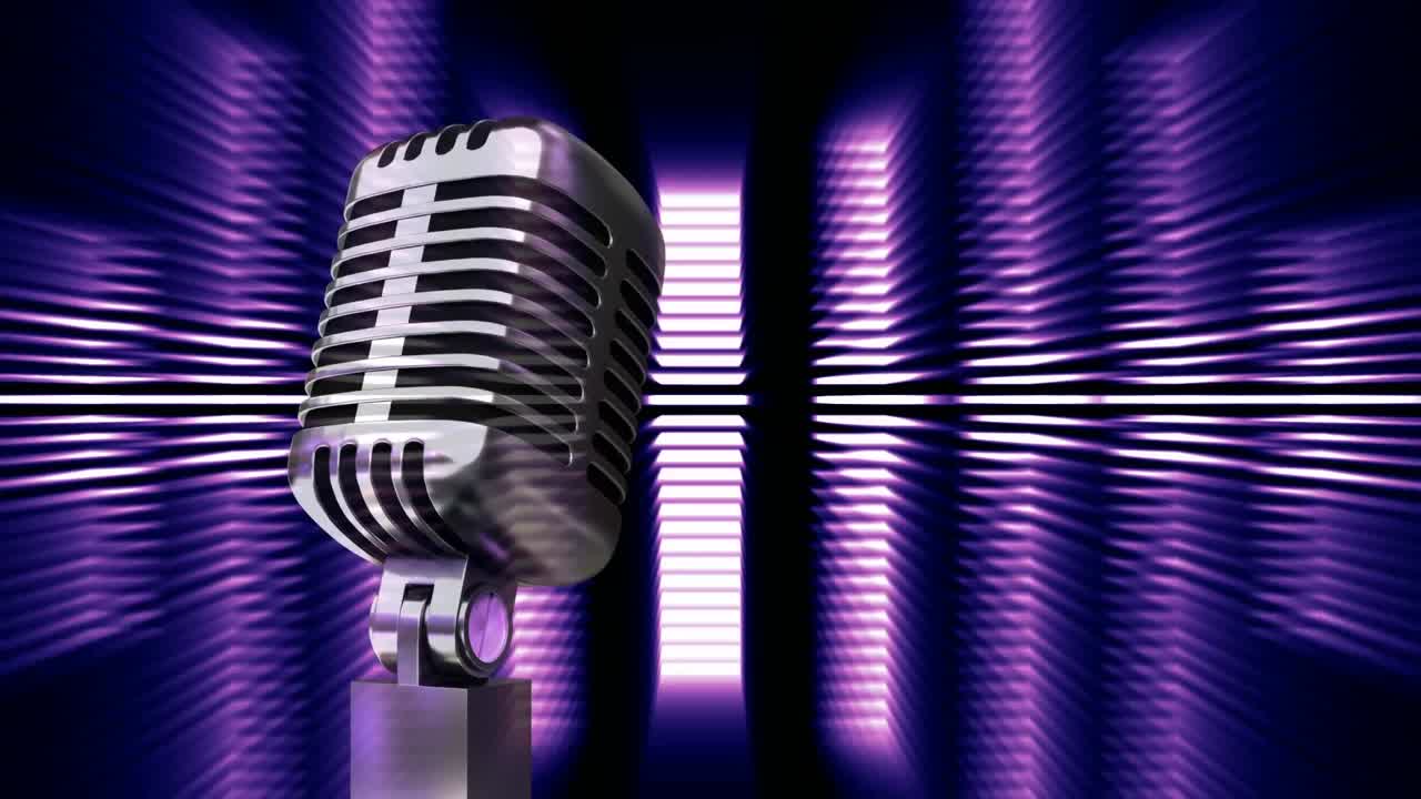 video generado digitalmente de micrófono 4k