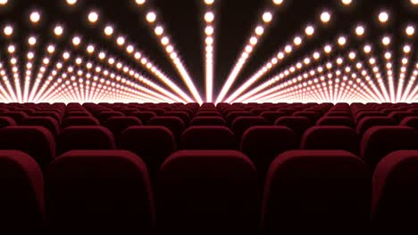 cinema chairs in front of red lights