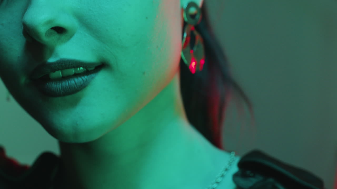 primer plano, de, mujer bailando