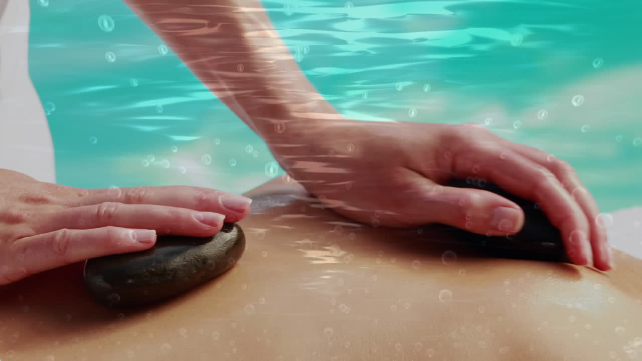 바위를 이용한 마사지