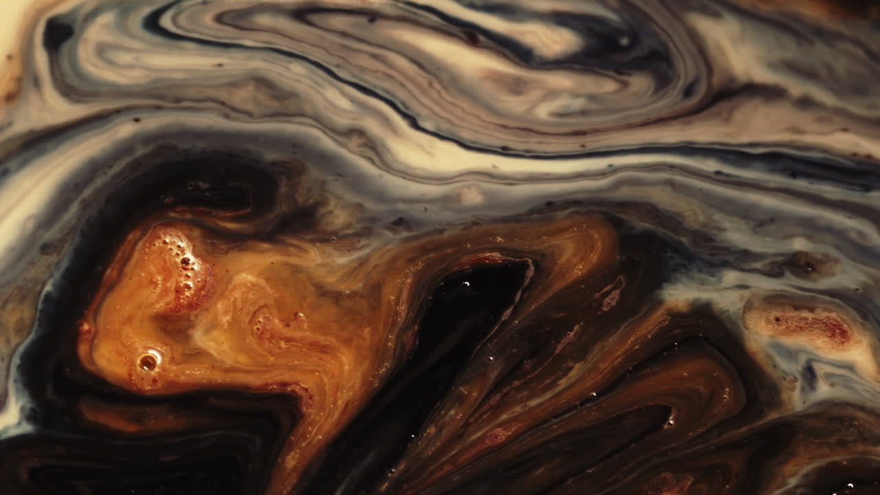 patrón de fondo abstracto gráfico con fluidos marrones, blancos y negros