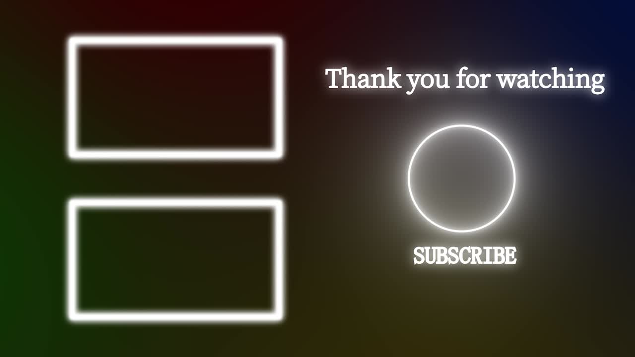 Simple gradation end card ending screen motion graphics