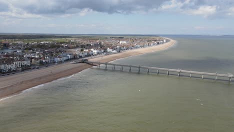 deal kent uk aerial pier  and seafront 4k