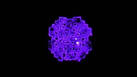 fotografía kirlian de forma geométrica