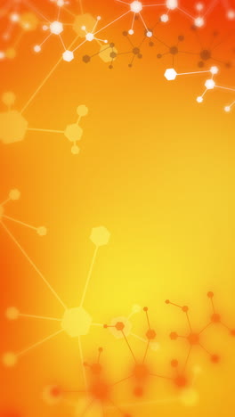 abstract technology hexagon background with connect dots mesh. loop animation futuristic shape science style. vertical video.